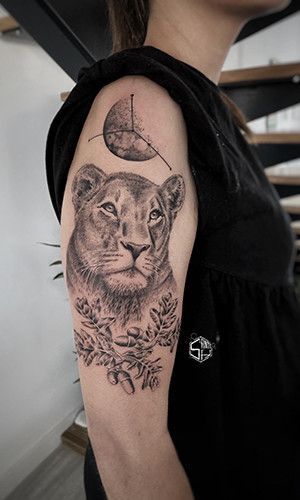 Tatuaje de una leona-Ink Sweet Tattoo